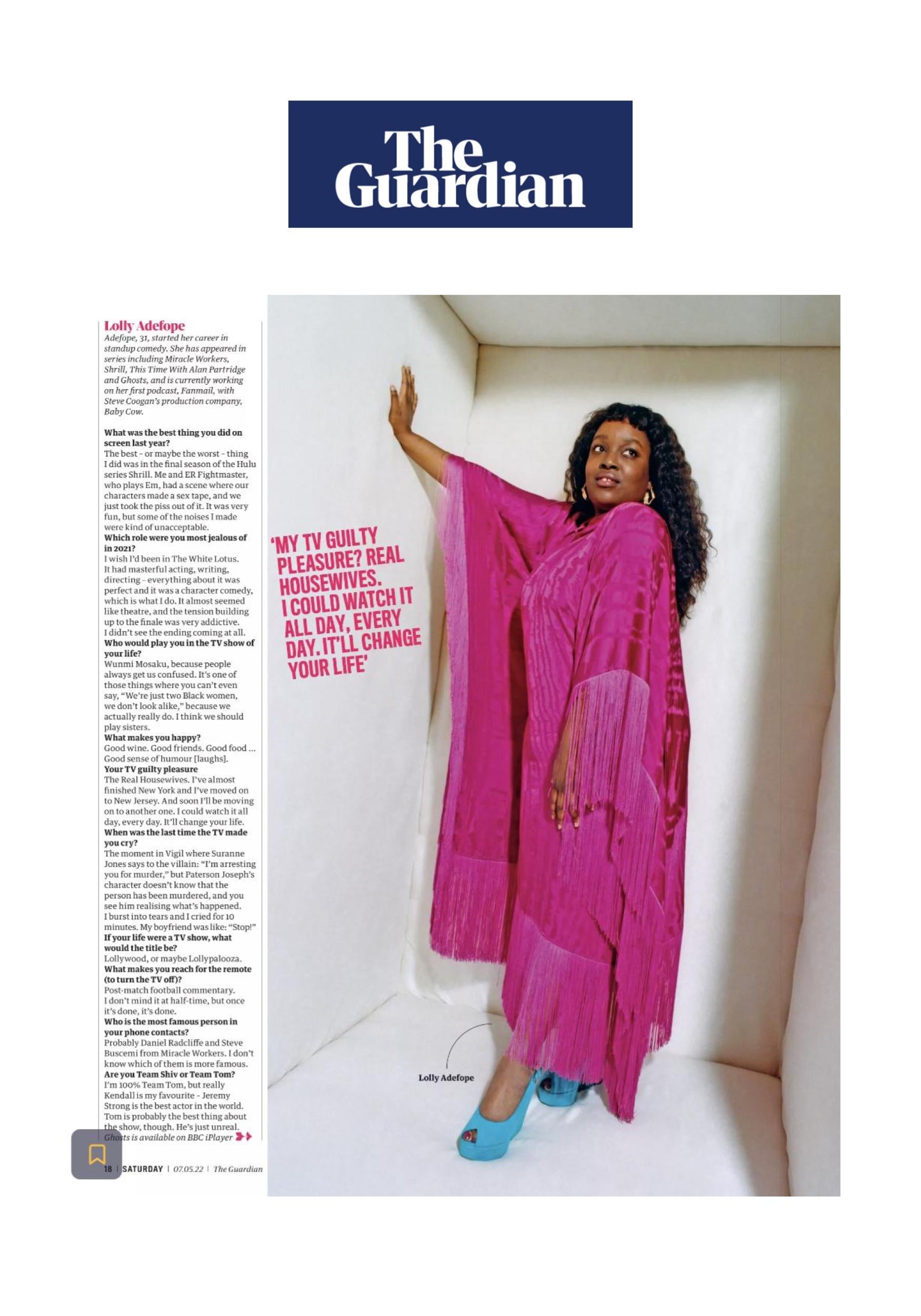 THE GUARDIAN PRINT - MAY 2022