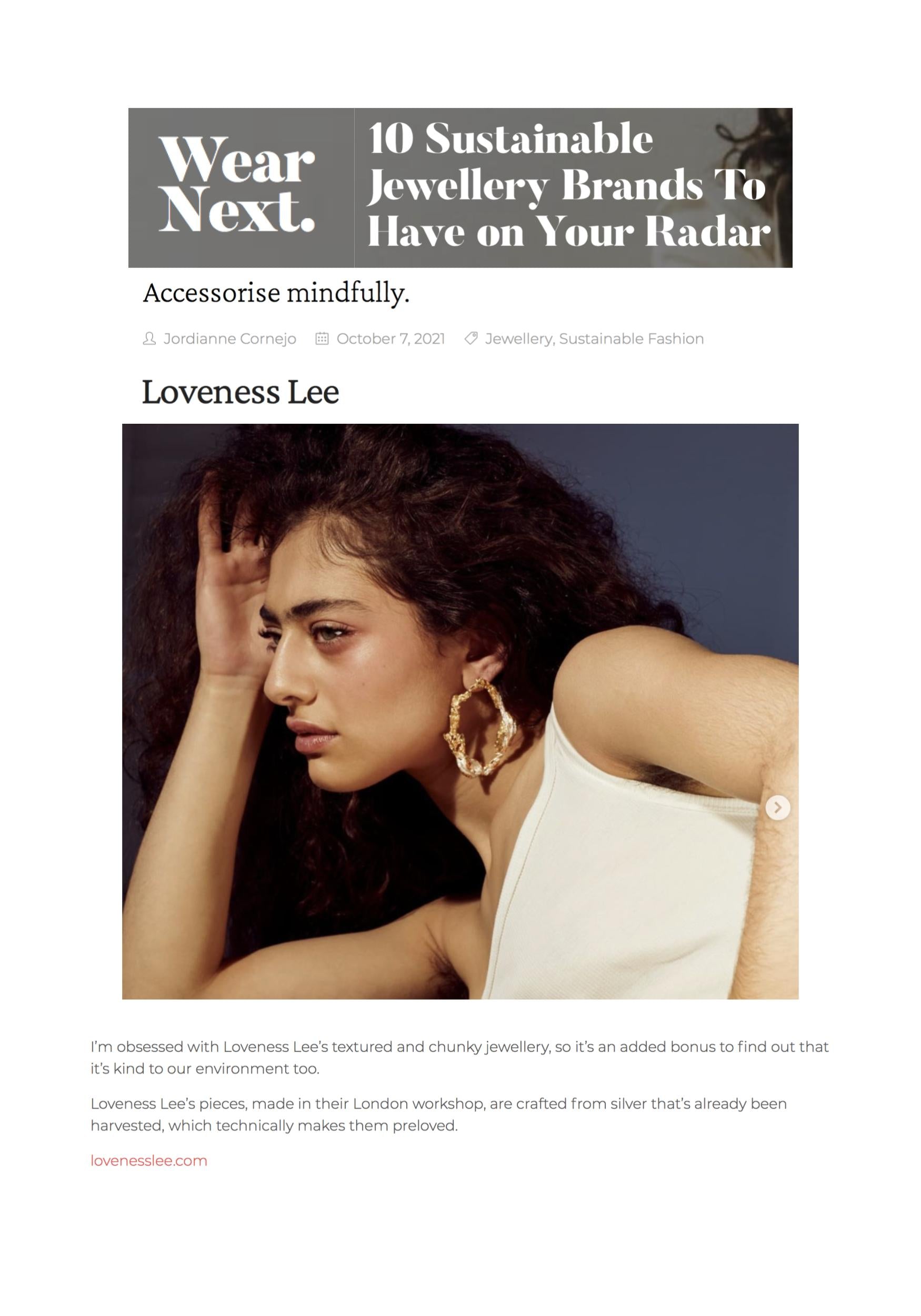 WEAR NEXT - OCTOBER 2021