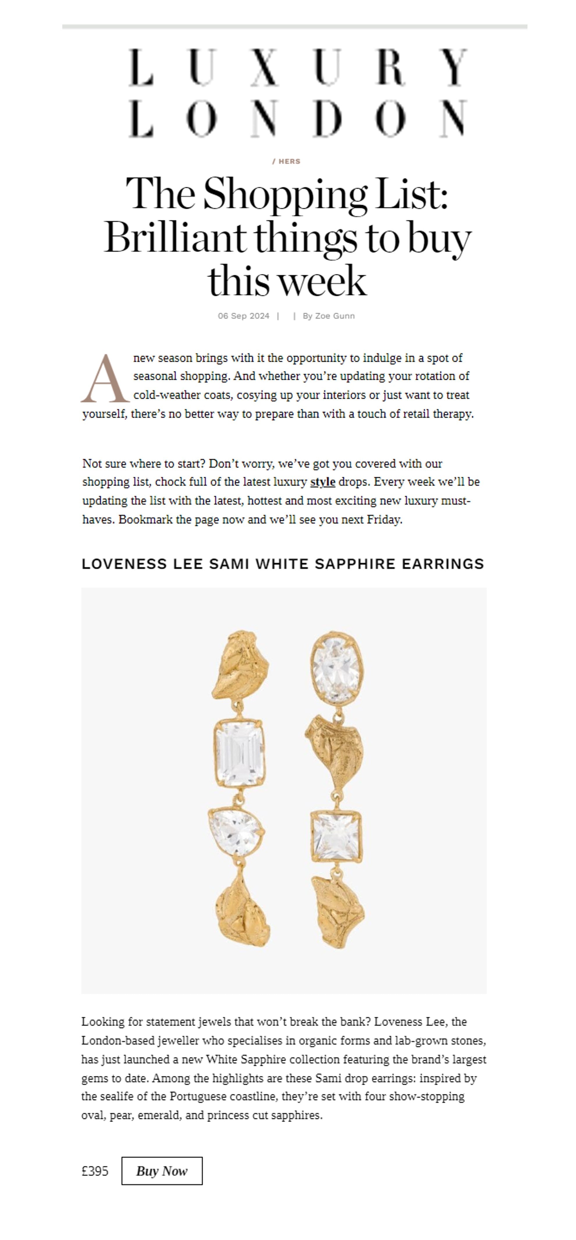 LUXURY LONDON - SEPTEMBER 2024