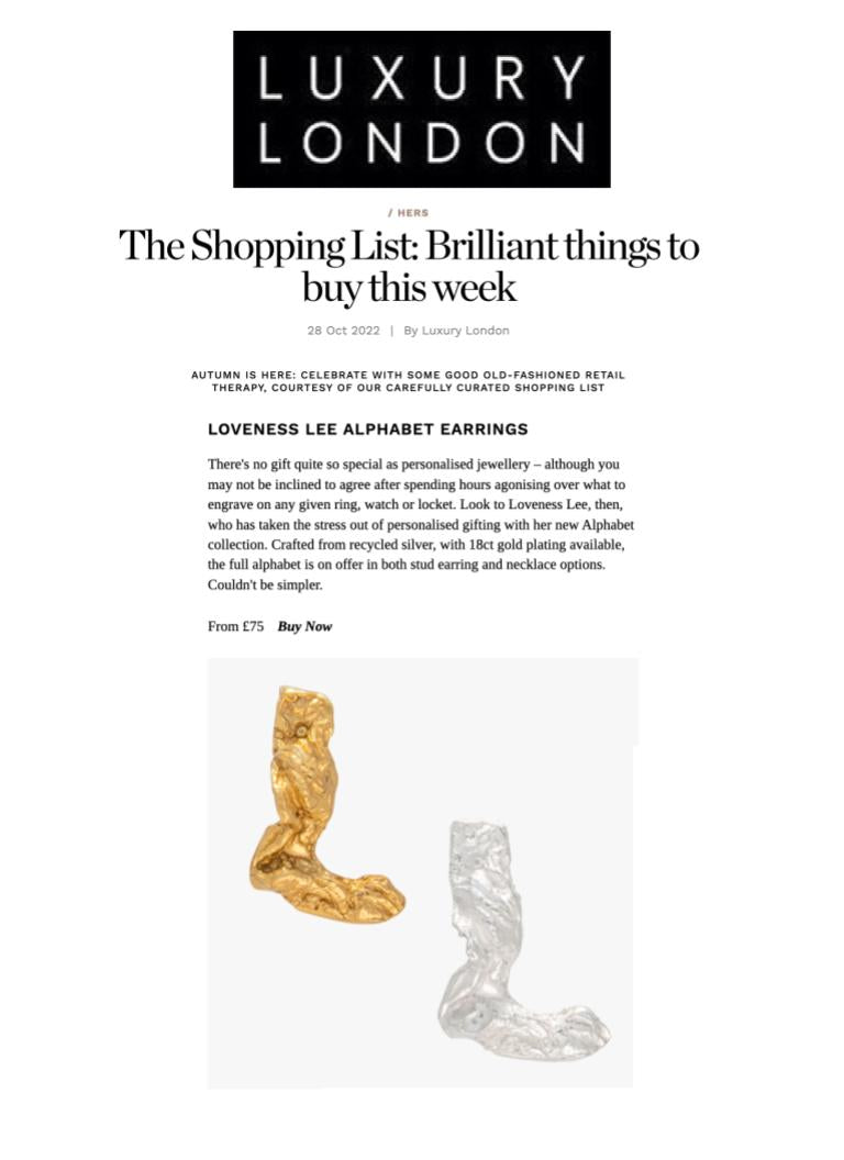 LUXURY LONDON - OCTOBER 2022