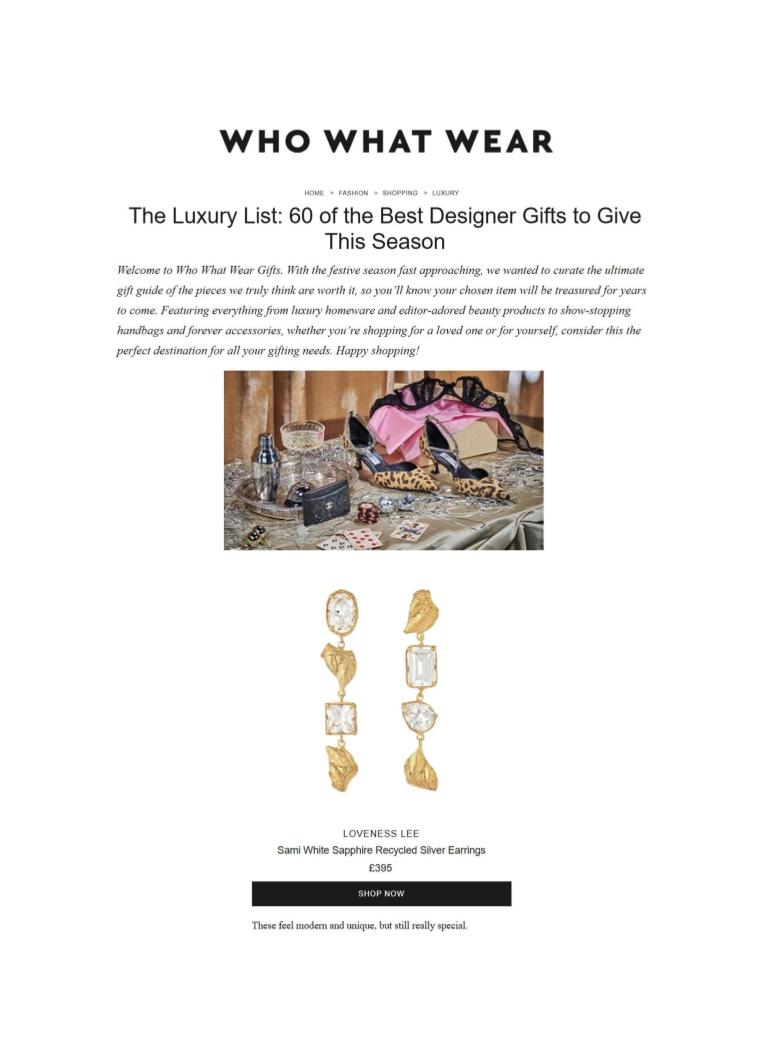 WHO WHAT WEAR - NOVEMBER 2024