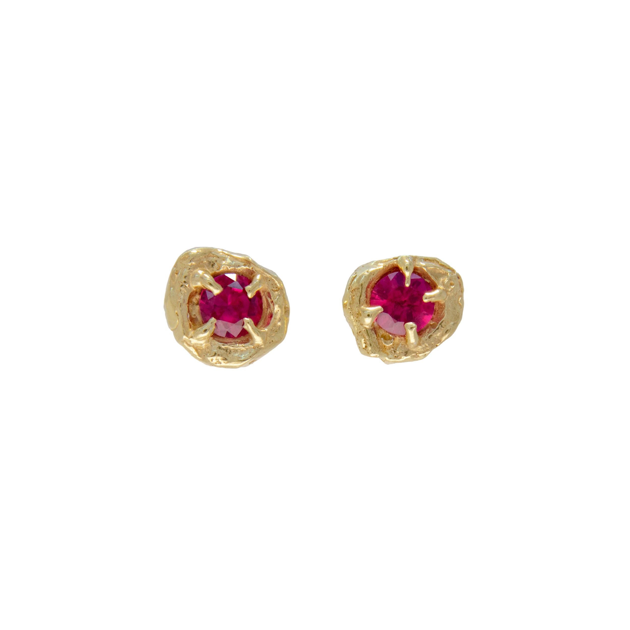 Nima Ruby Recycled Gold Earrings