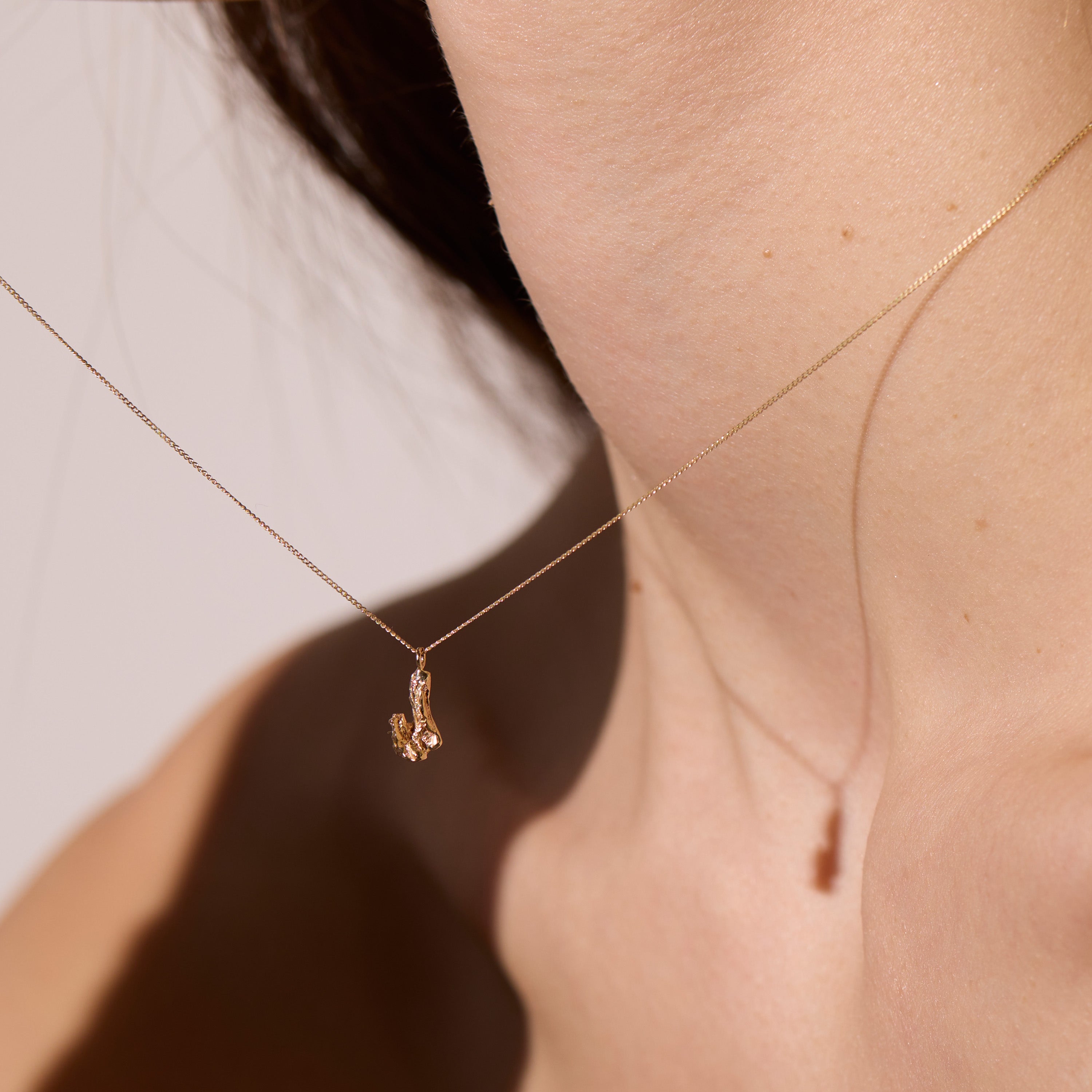 J Mini Alphabet Gold Necklace