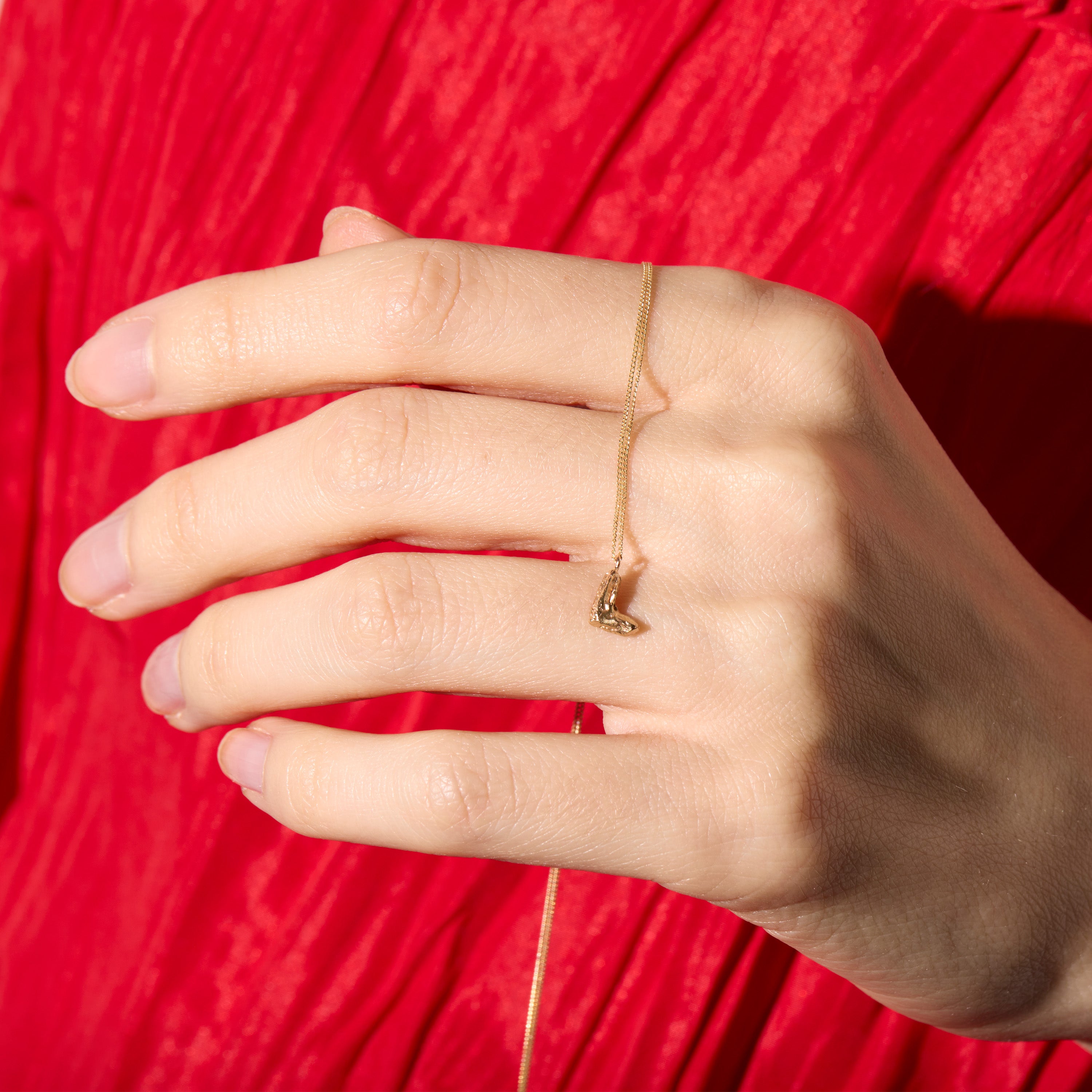 L Mini Alphabet Gold Necklace