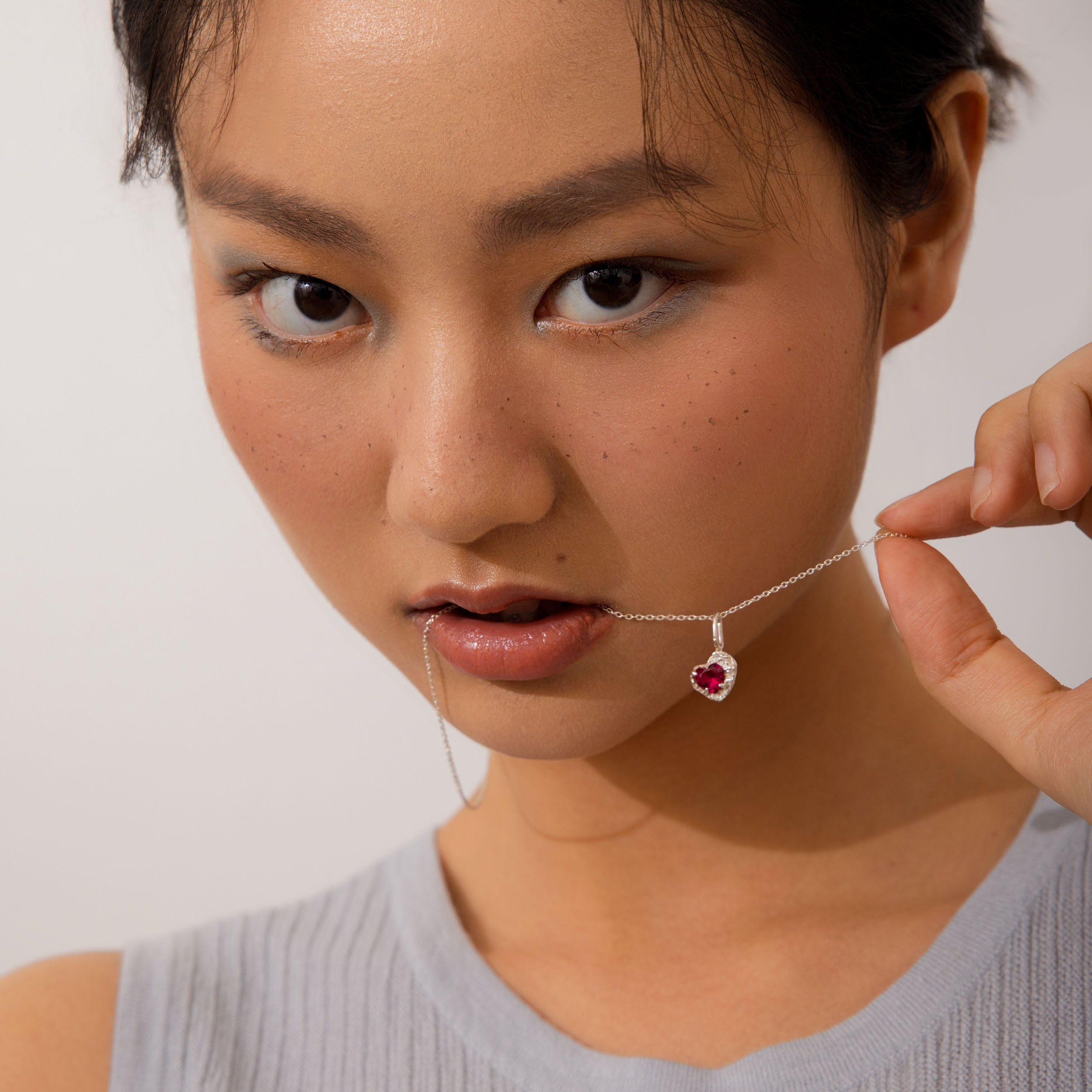 Red Heart Ruby Argenti Pendant