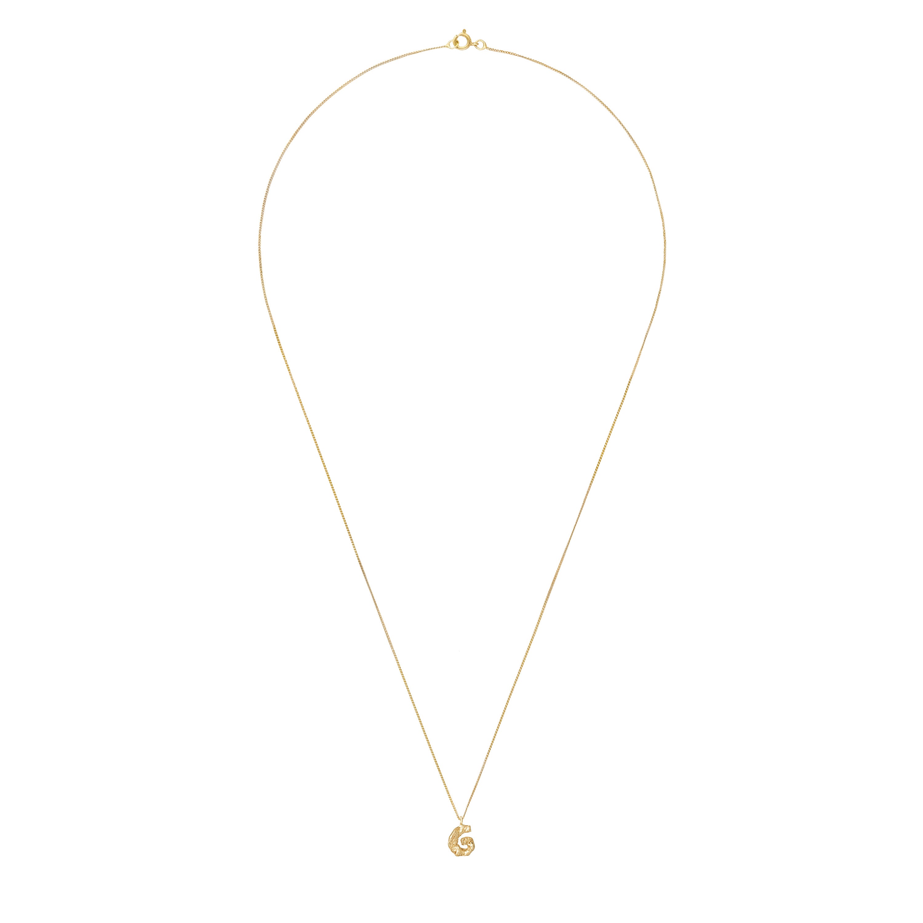 G Mini Alphabet Gold Necklace