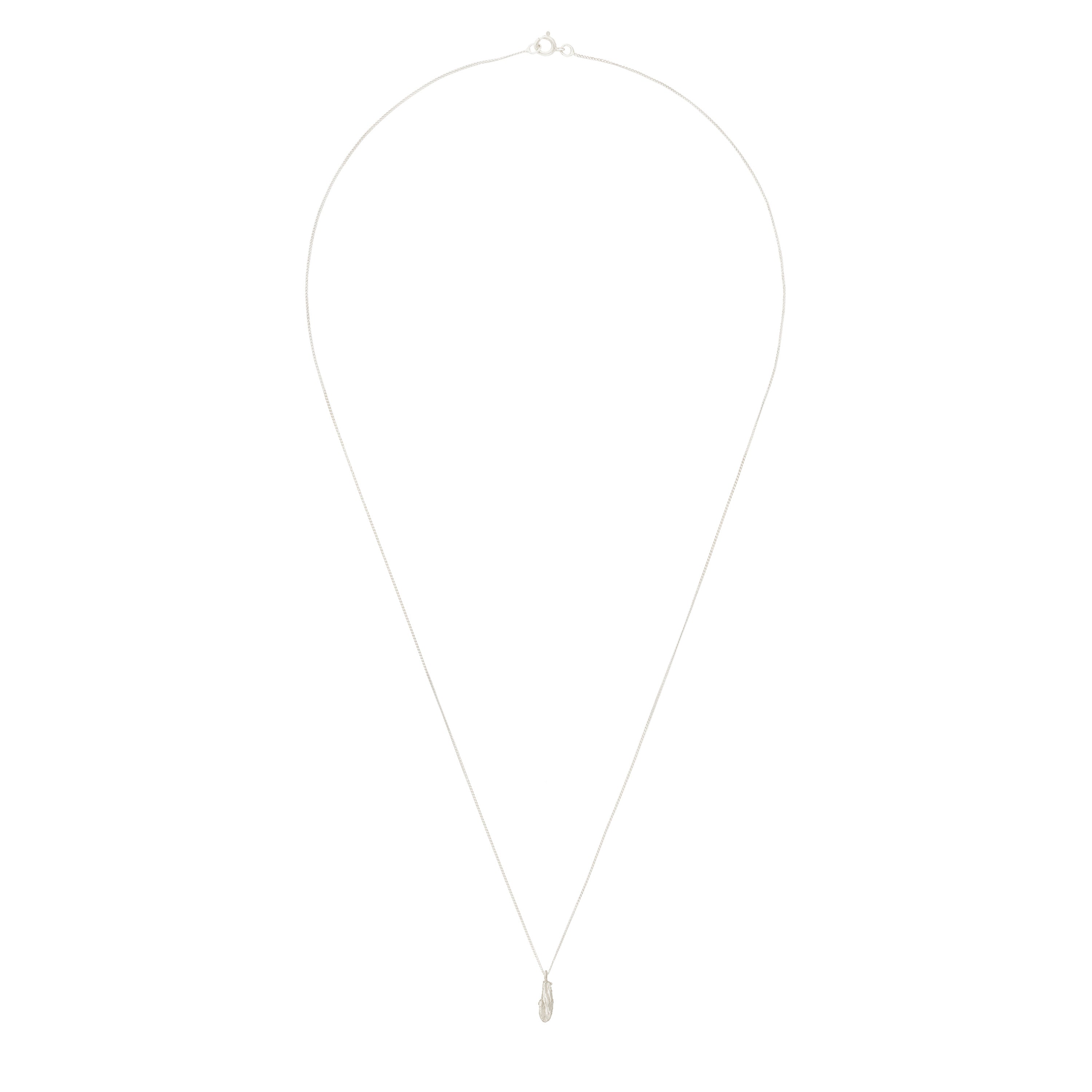 I Mini Alphabet White Gold Necklace