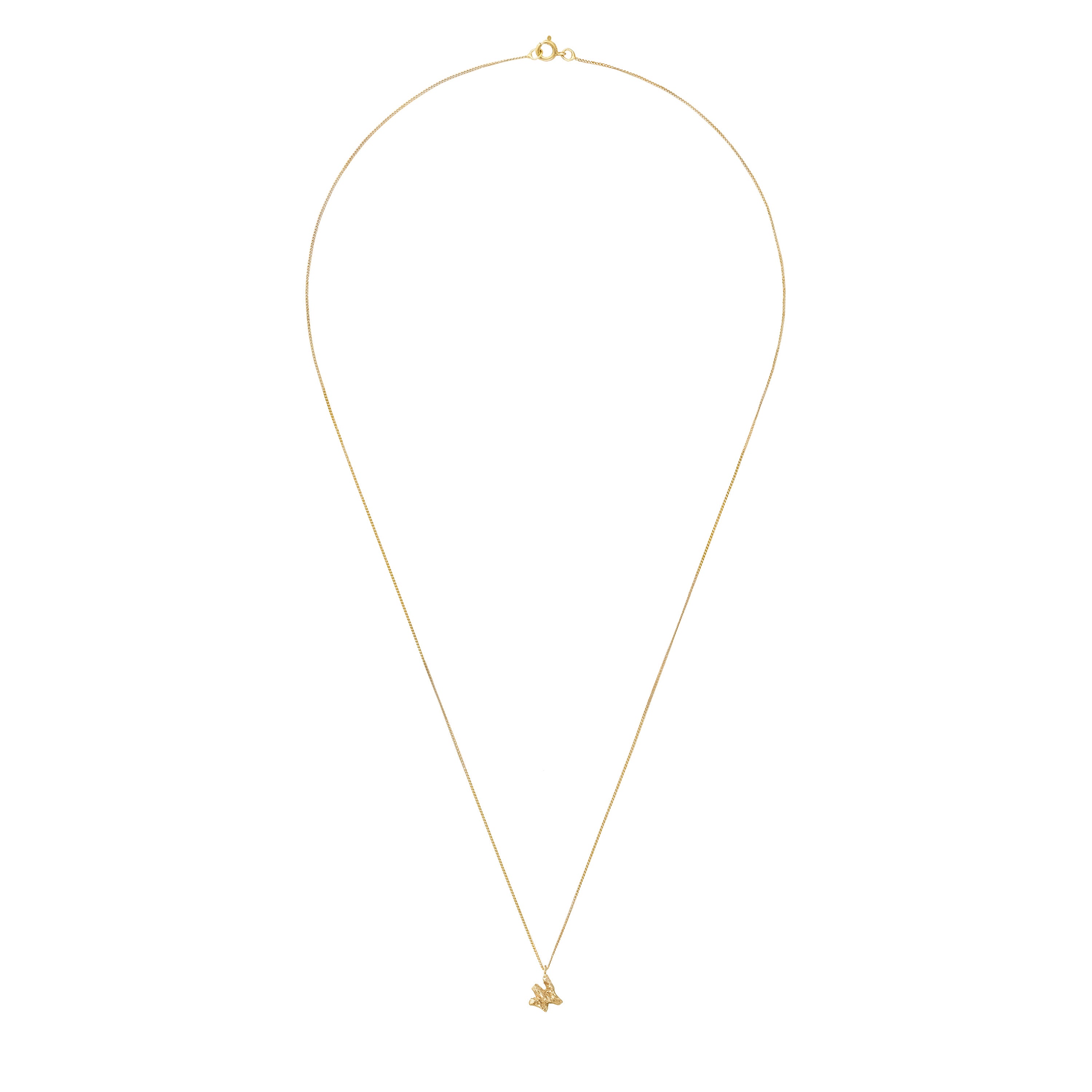 W Mini Alphabet Gold Necklace
