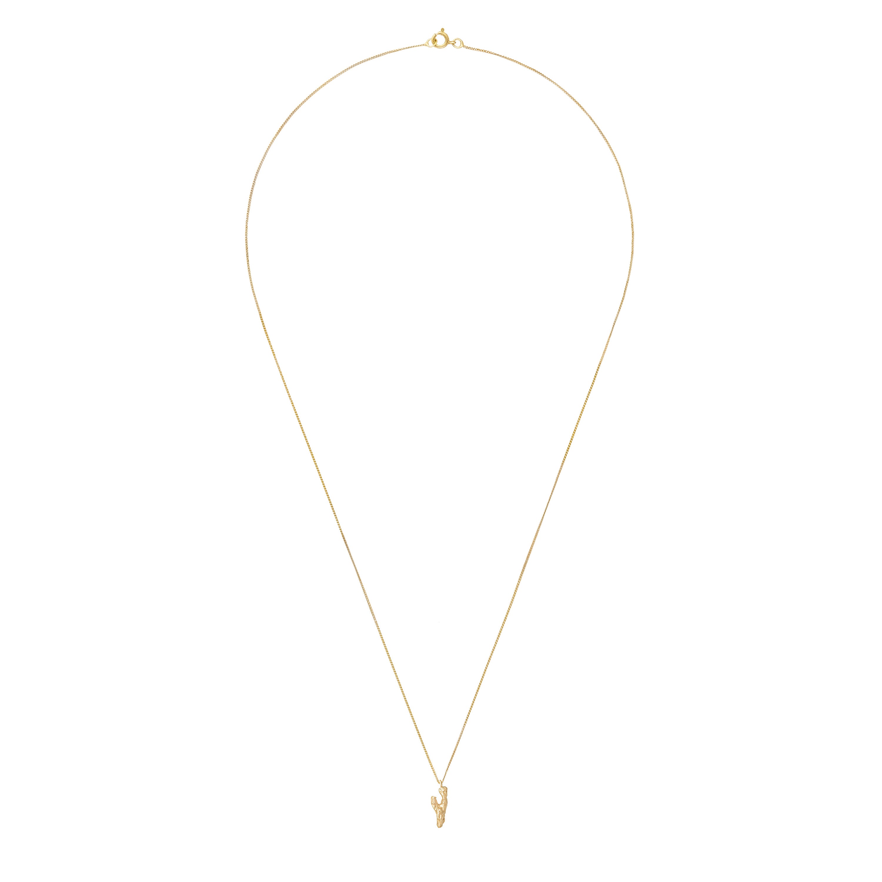 Y Mini Alphabet Gold Necklace