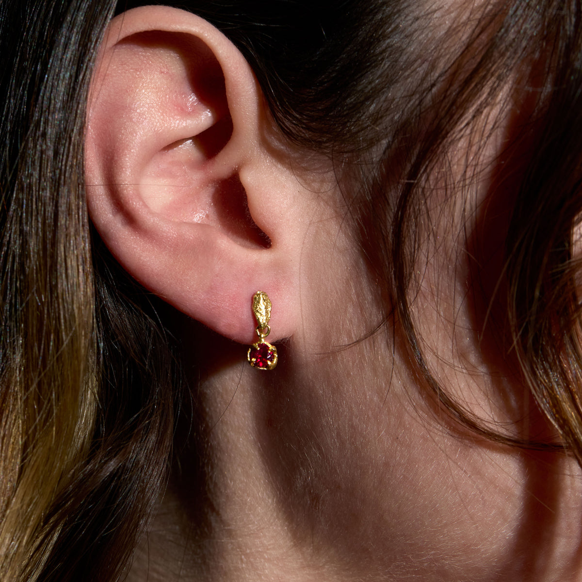 Mini Tota Ruby Earrings