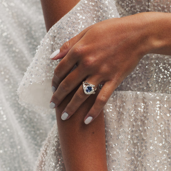 Maya Sapphire Diamond Engagement Ring