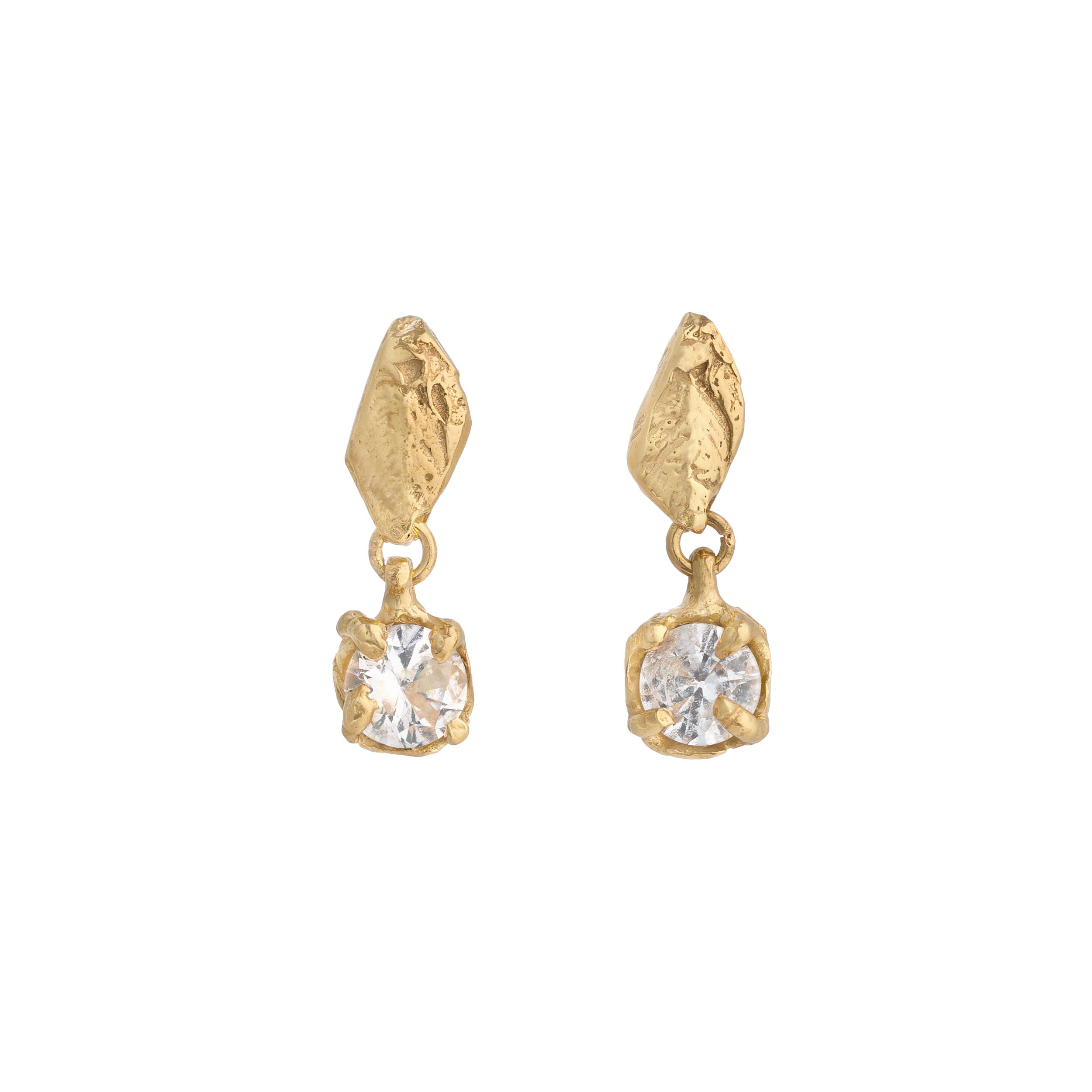 Mini Tota White Sapphire Earrings