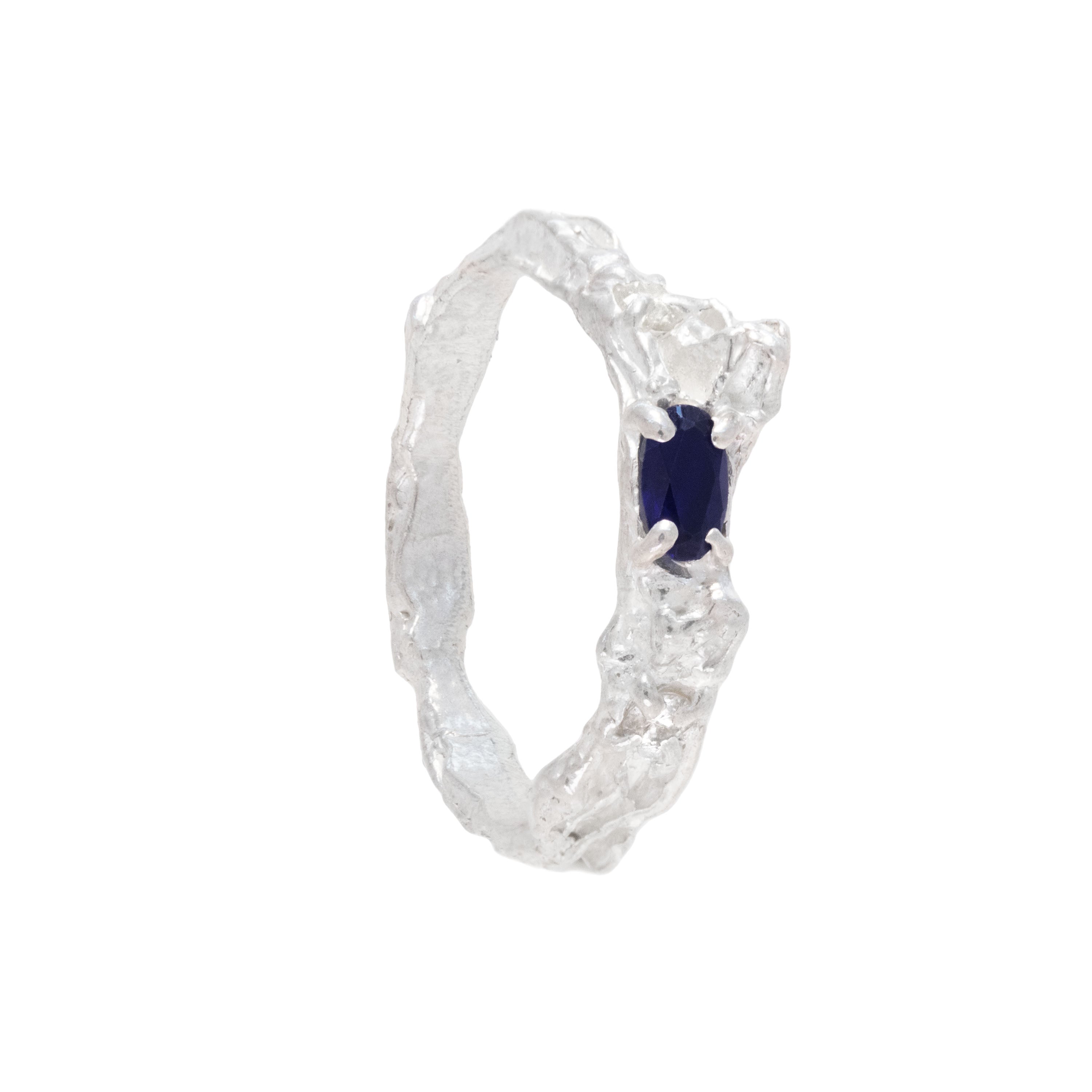 Rosea Sapphire Moissanite Argenti Ring