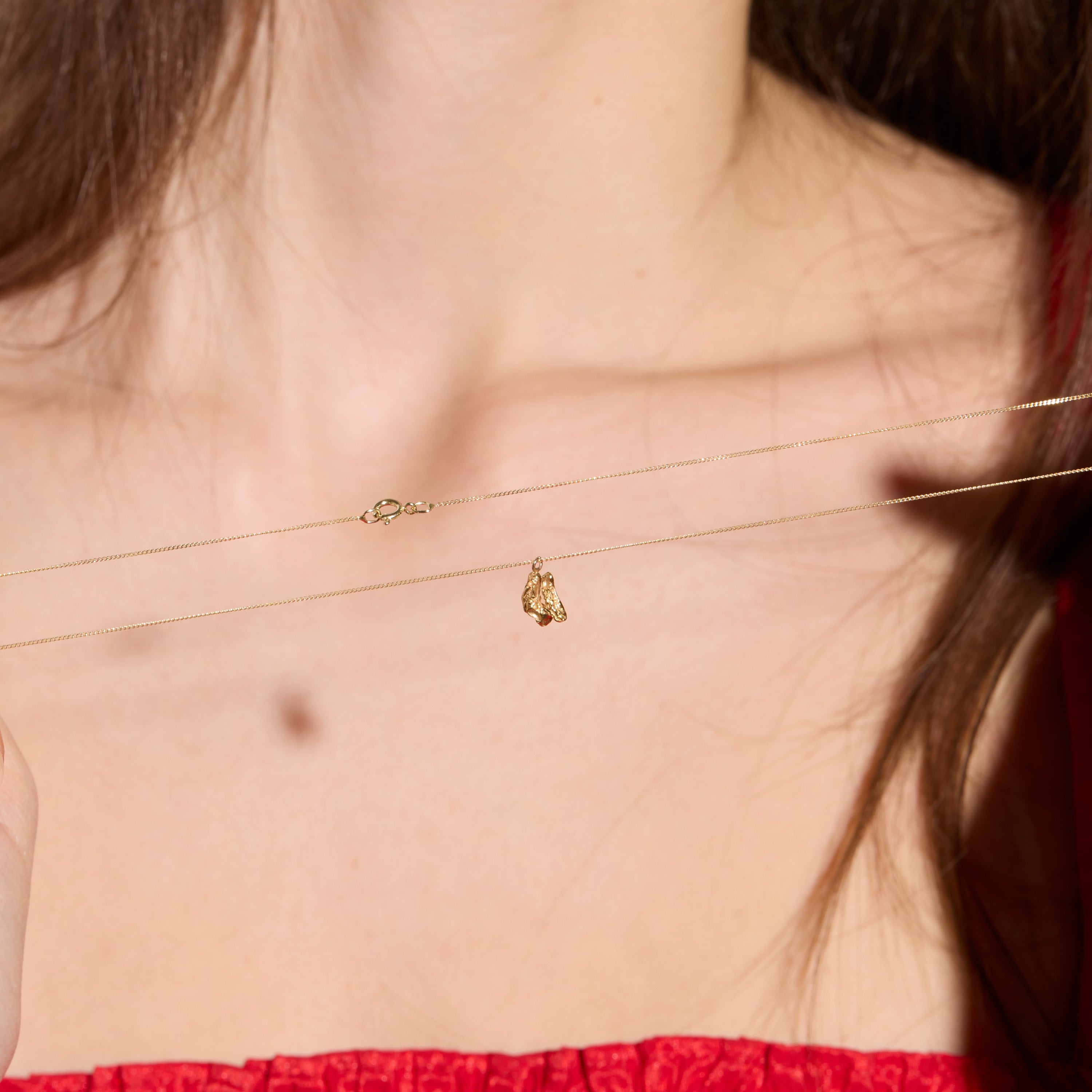 U Mini Alphabet Gold Necklace
