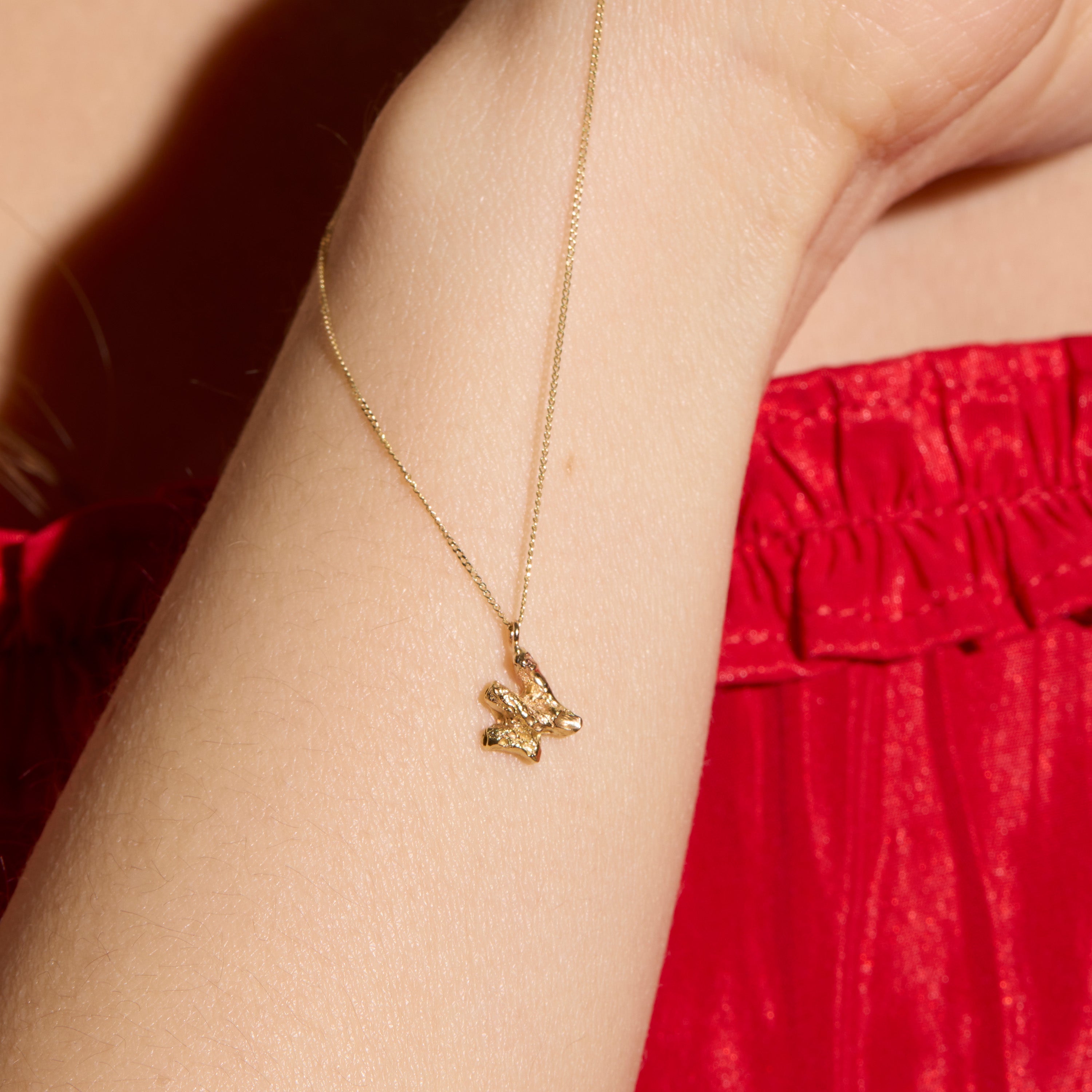 W Mini Alphabet Gold Necklace