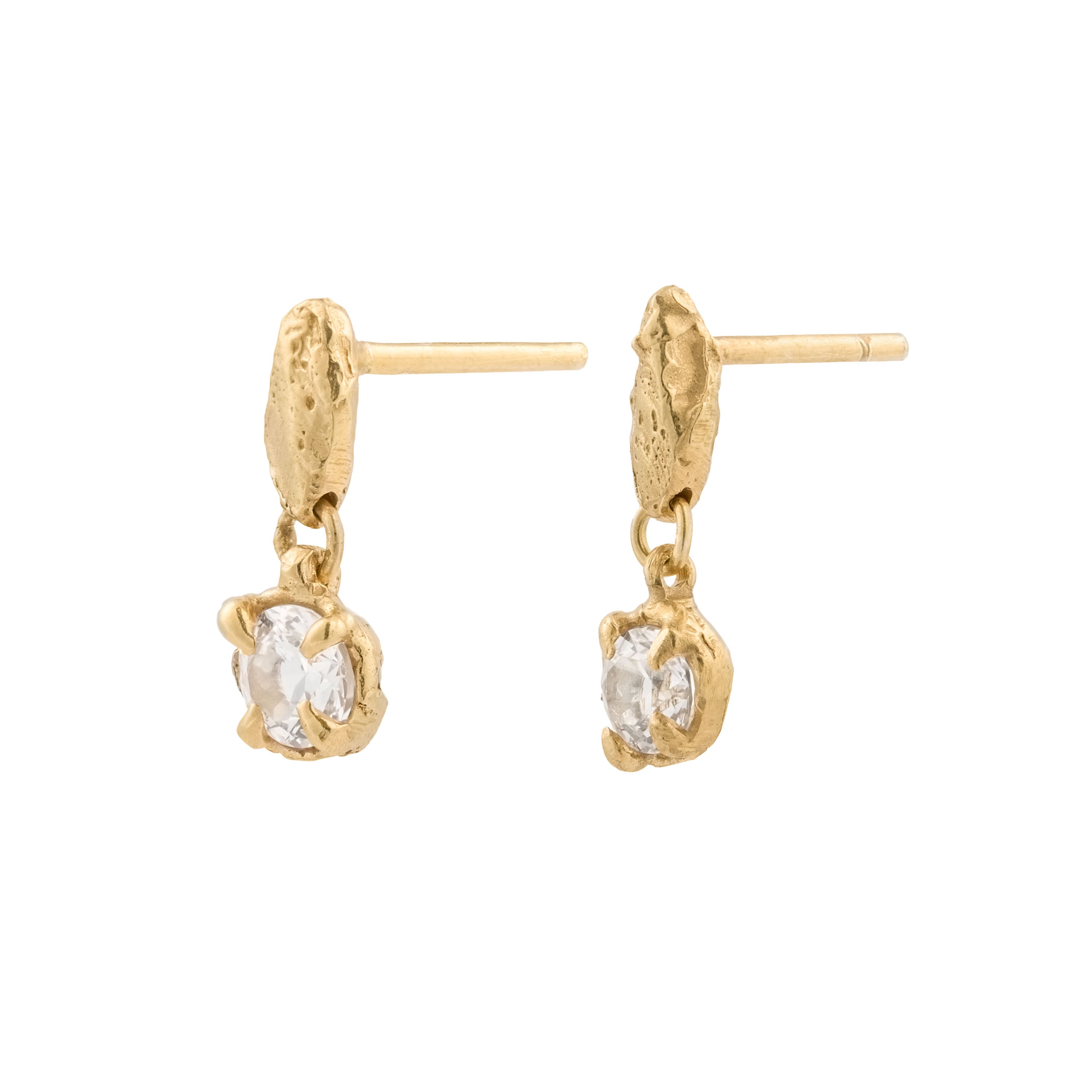 Mini Tota White Sapphire Earrings
