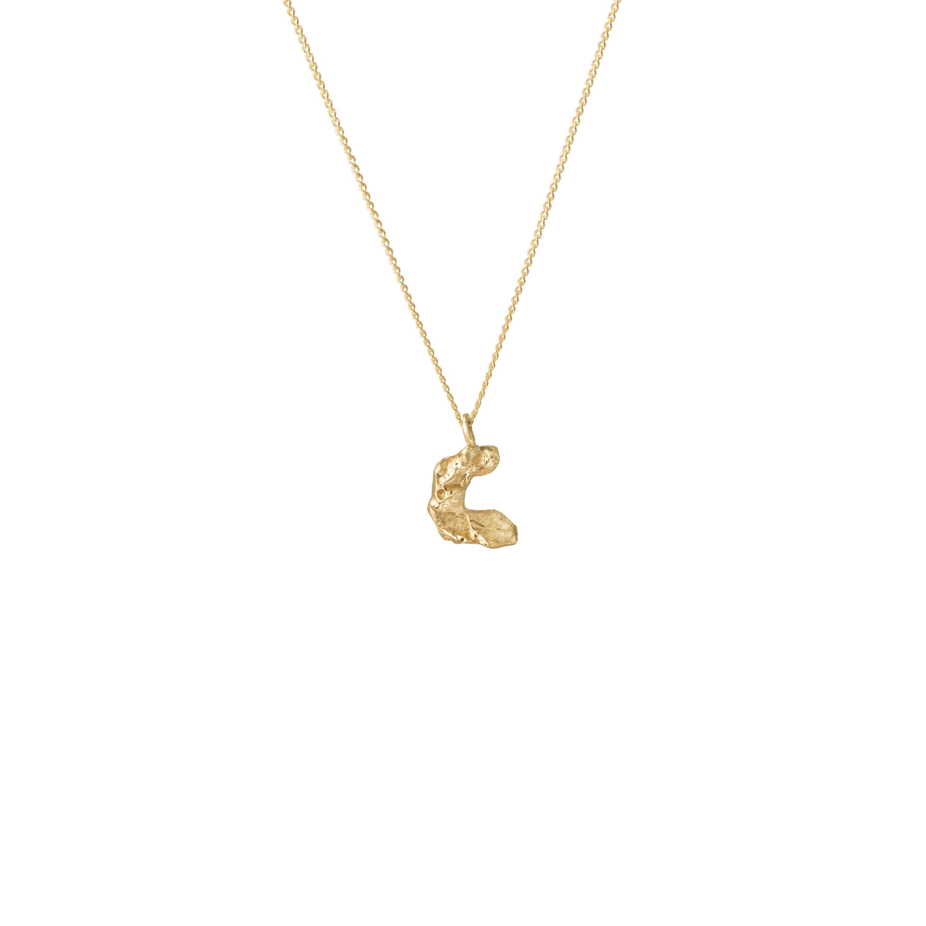 C Mini Alphabet Gold Necklace