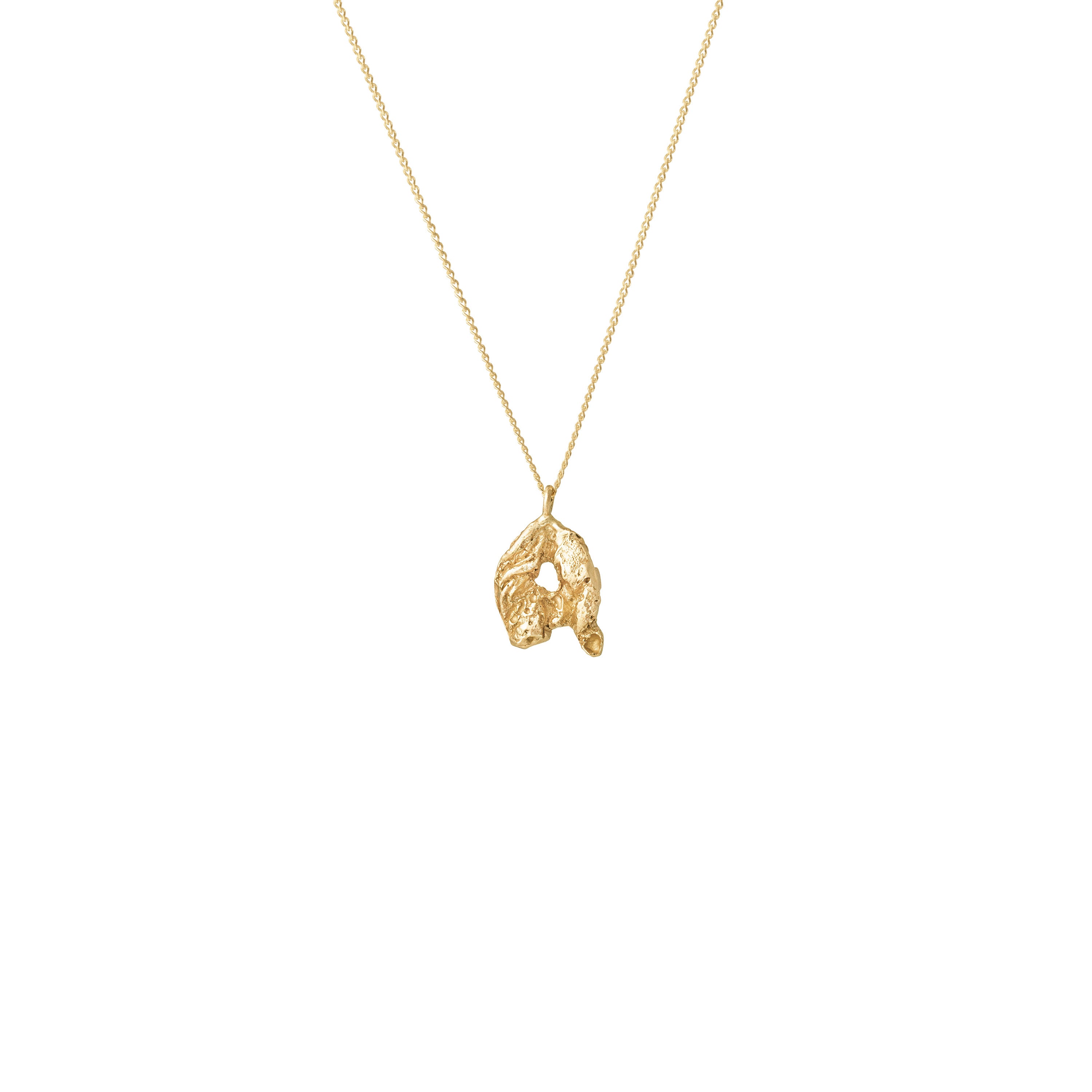 Q Mini Alphabet Gold Necklace