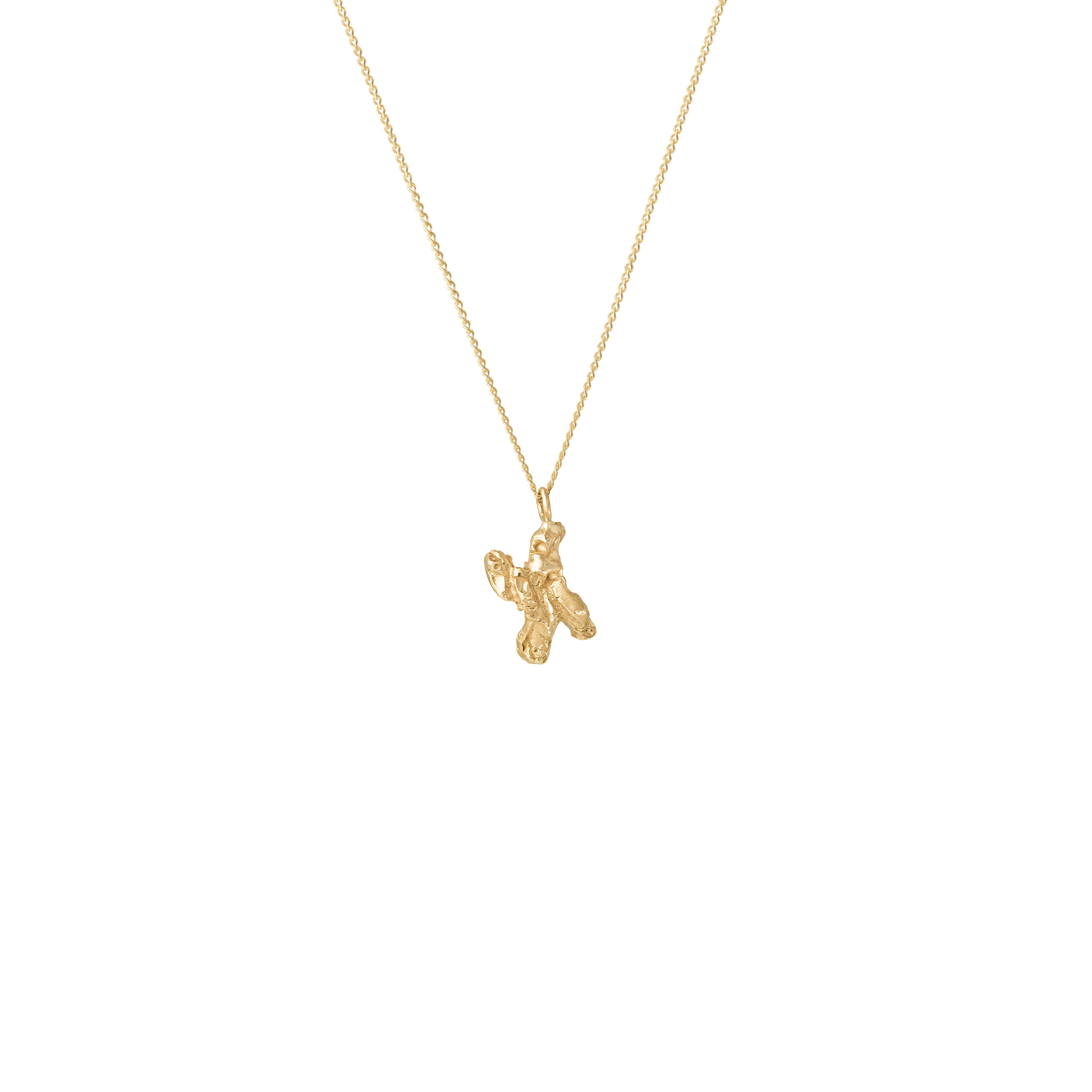 X Mini Alphabet Gold Necklace