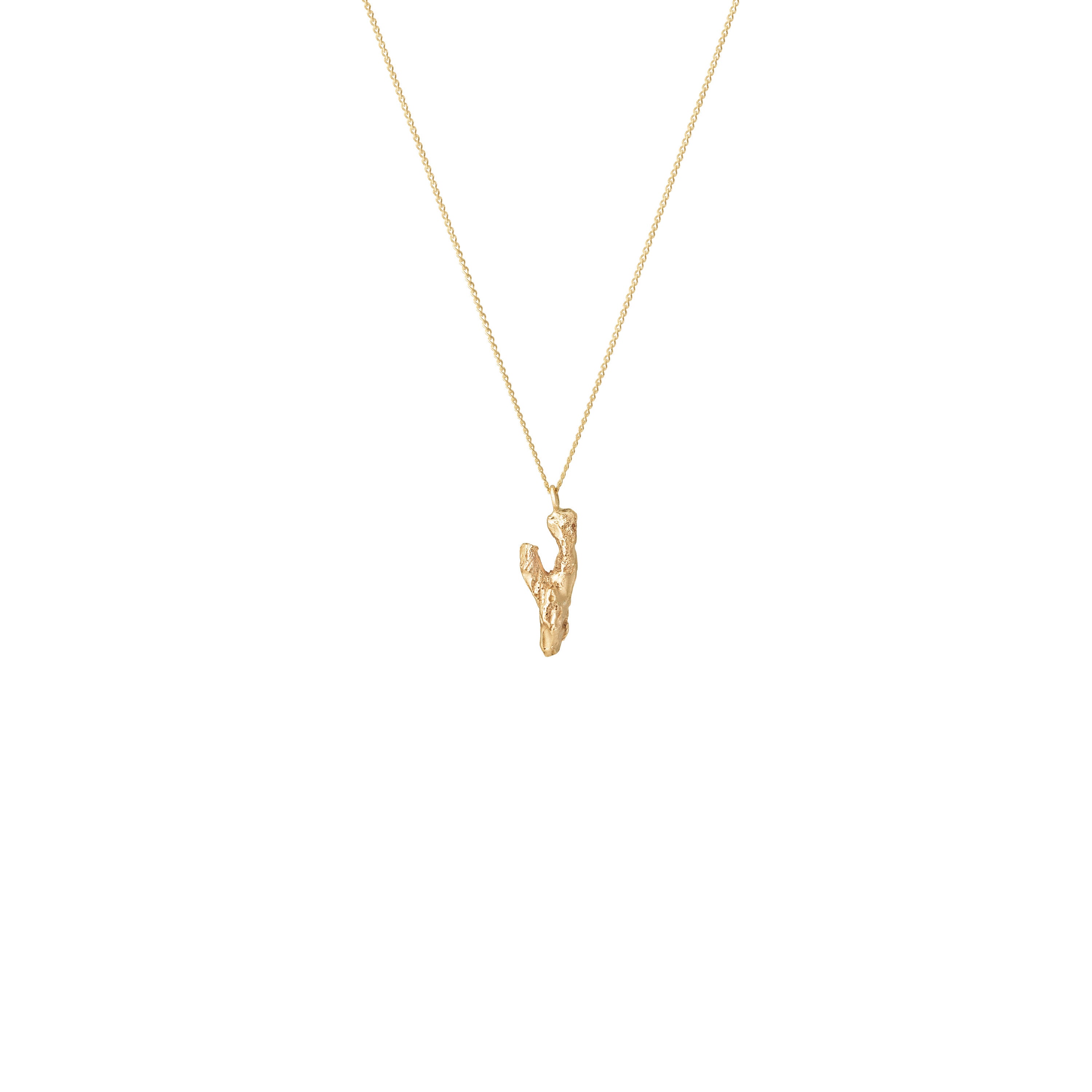 Y Mini Alphabet Gold Necklace