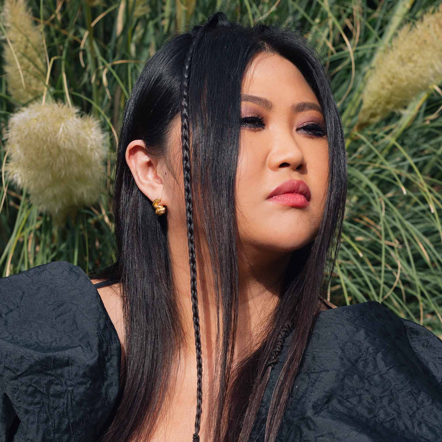 E Alphabet Recycled Silver Stud Earring