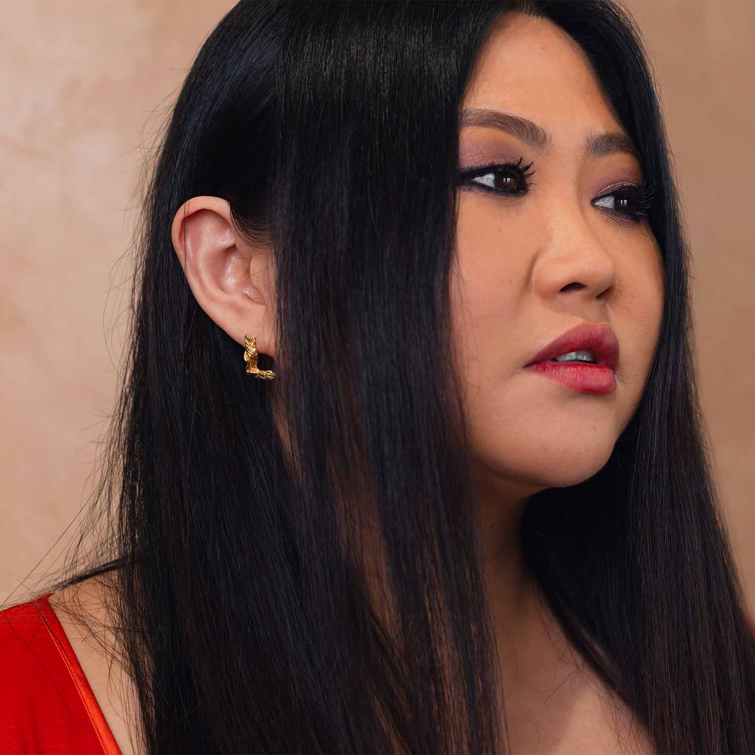 L Alphabet Recycled Silver Stud Earring