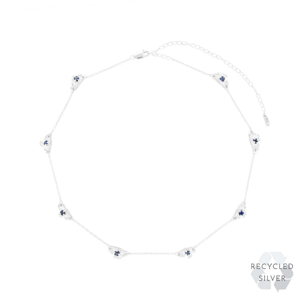 Ziyo Sapphire Argenti Recycled Silver Necklace