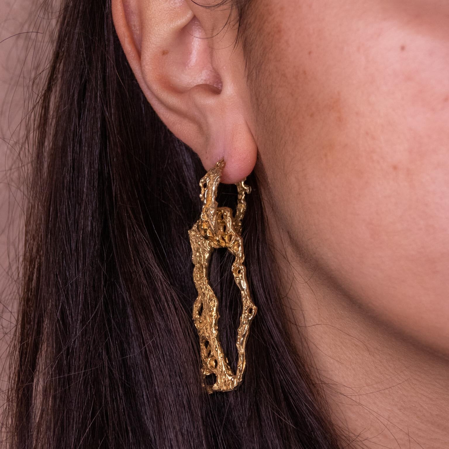 Espostoa Gold Earrings