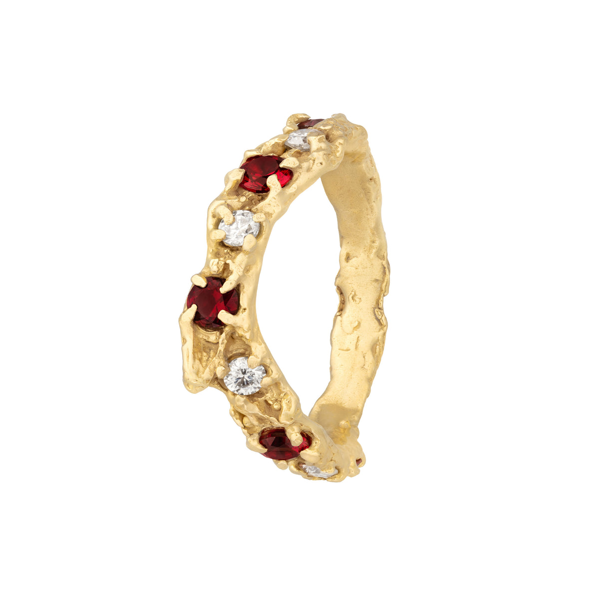Alba Ruby Moissanite Ring