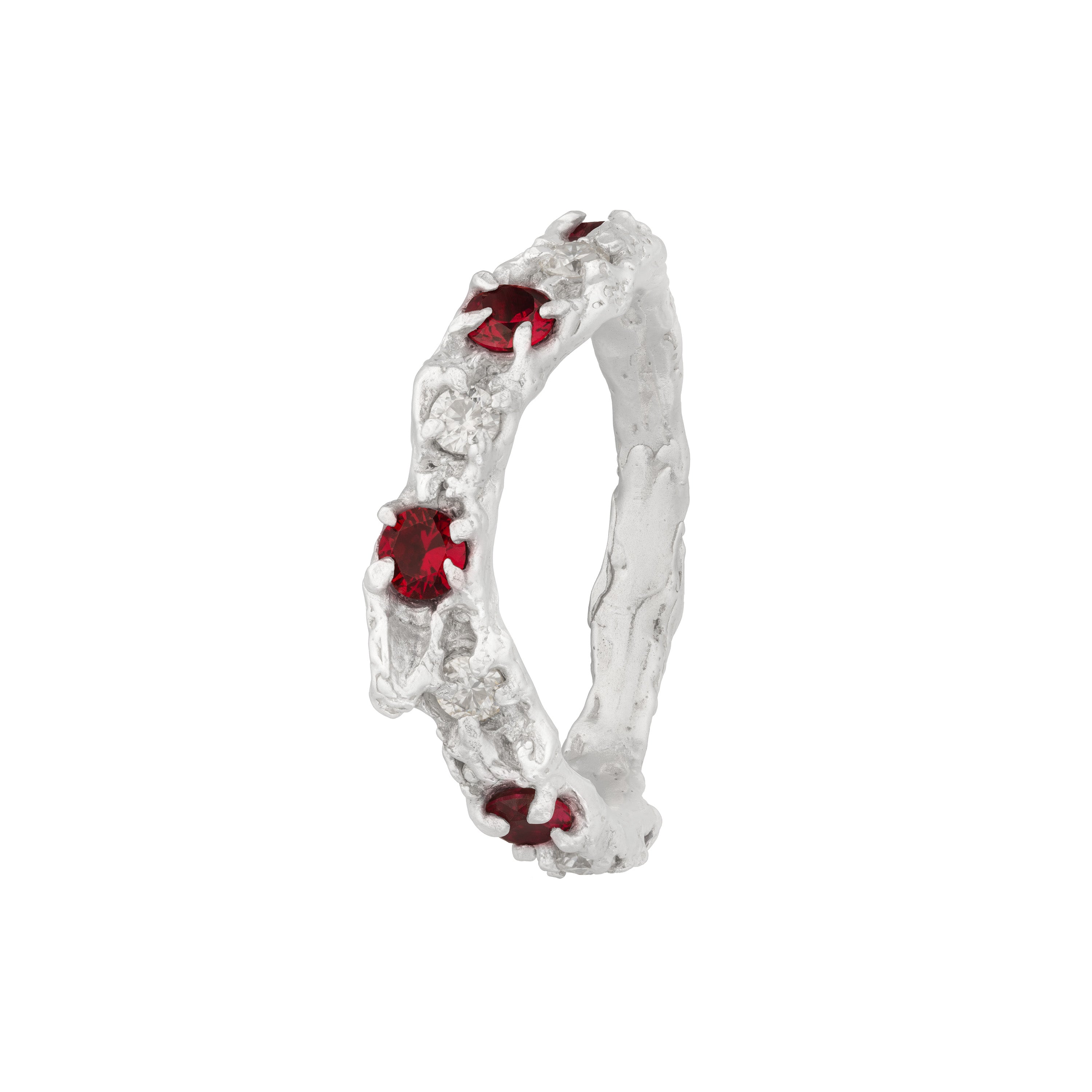 Alba Ruby Moissanite Argenti Ring