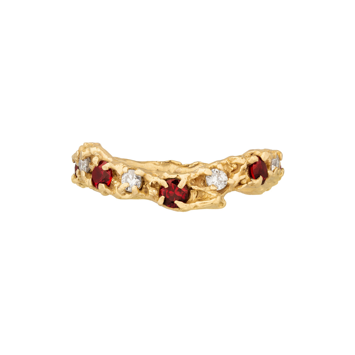 Alba Ruby Moissanite Ring
