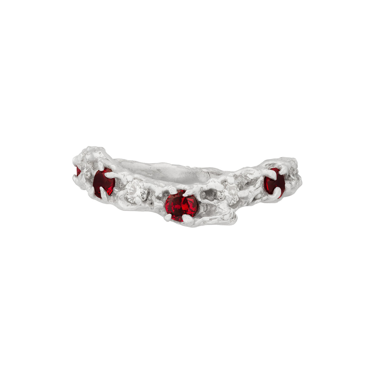 Alba Ruby Moissanite Argenti Ring