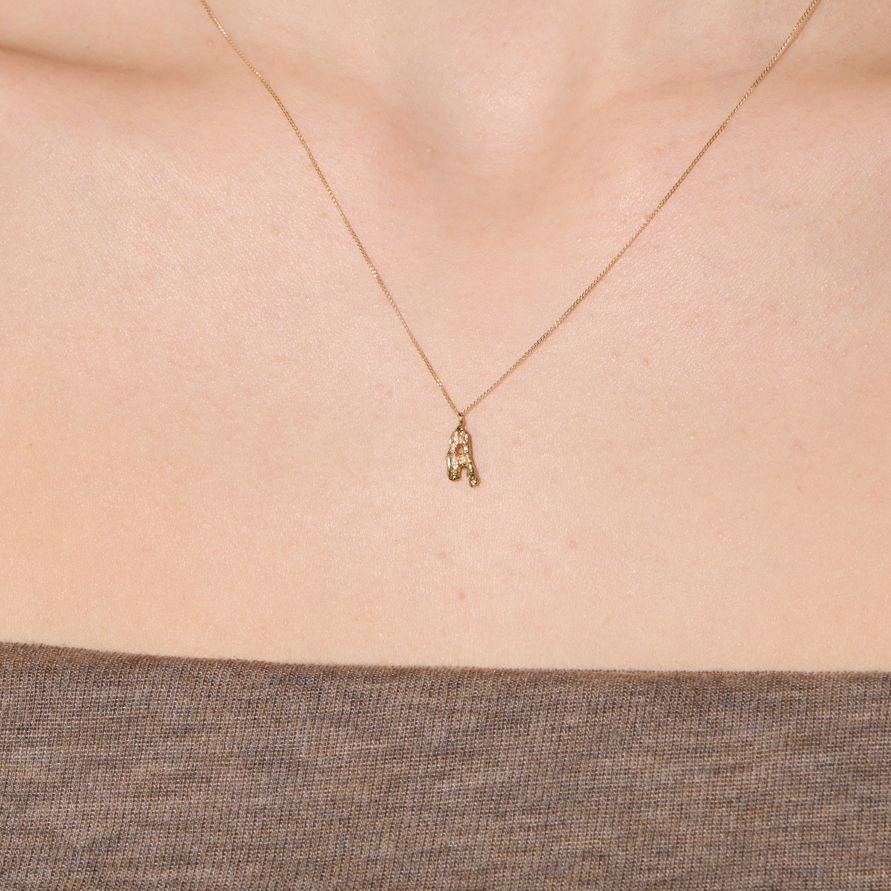 A Mini Alphabet Gold Necklace
