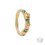 Alba Emerald Moissanite Recycled Silver Ring