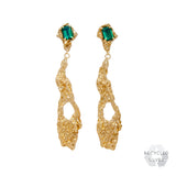 Ceciliae Emerald Recycled Silver Earrings