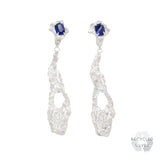 Ceciliae Sapphire Argenti Recycled Silver Earrings