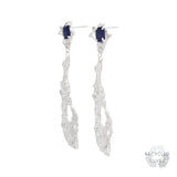 Ceciliae Sapphire Argenti Recycled Silver Earrings