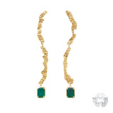 Enoki Emerald Recycled Silver Earrings
