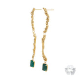 Enoki Emerald Recycled Silver Earrings