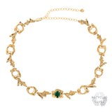 Eryngii Emerald Recycled Silver Necklace