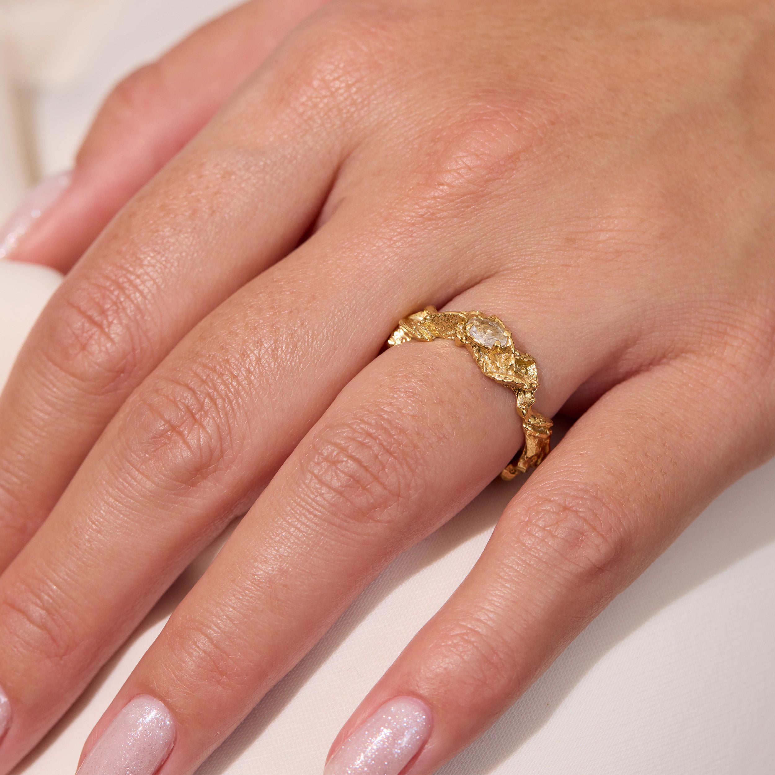 Flos Diamond Engagement Ring
