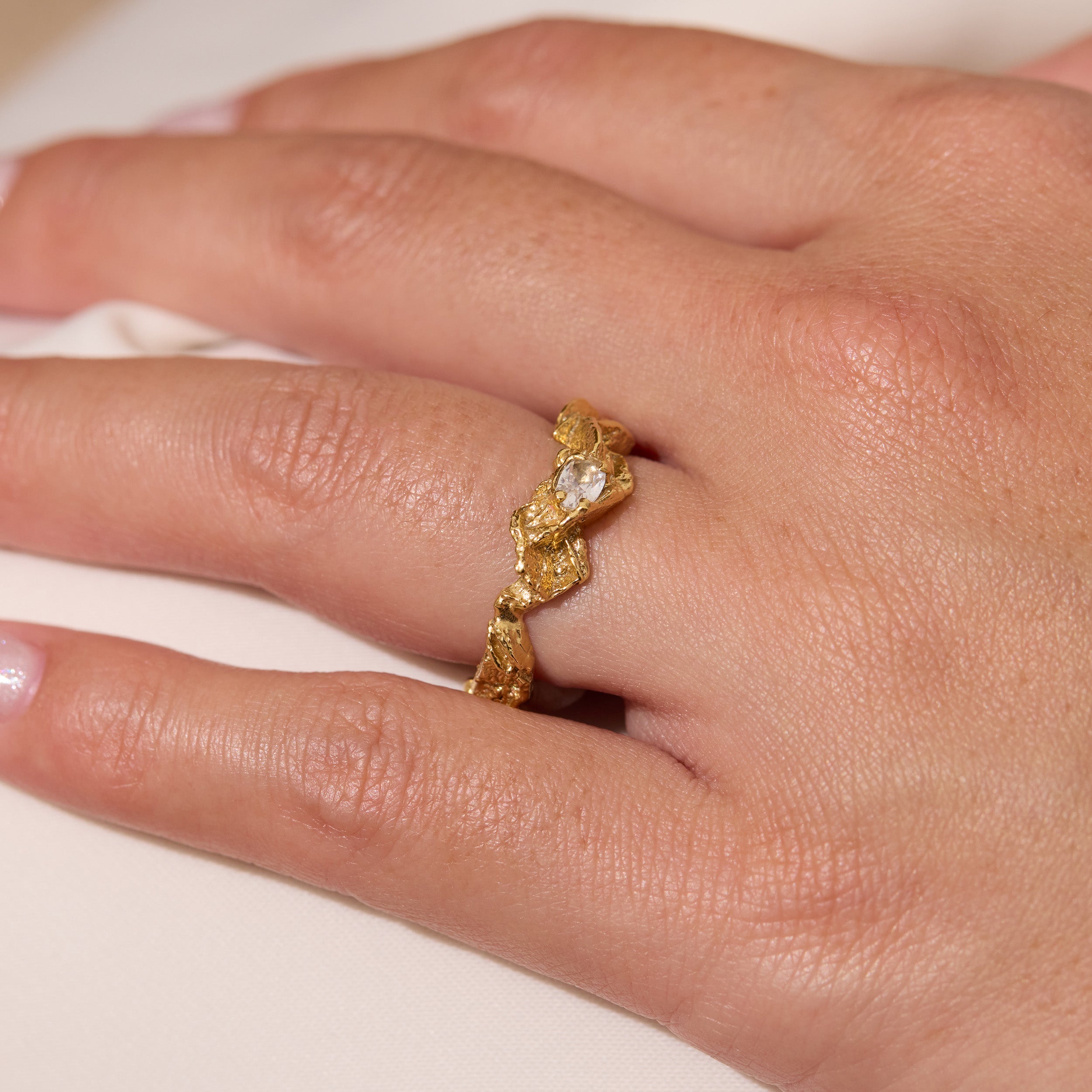 Flos Diamond Engagement Ring