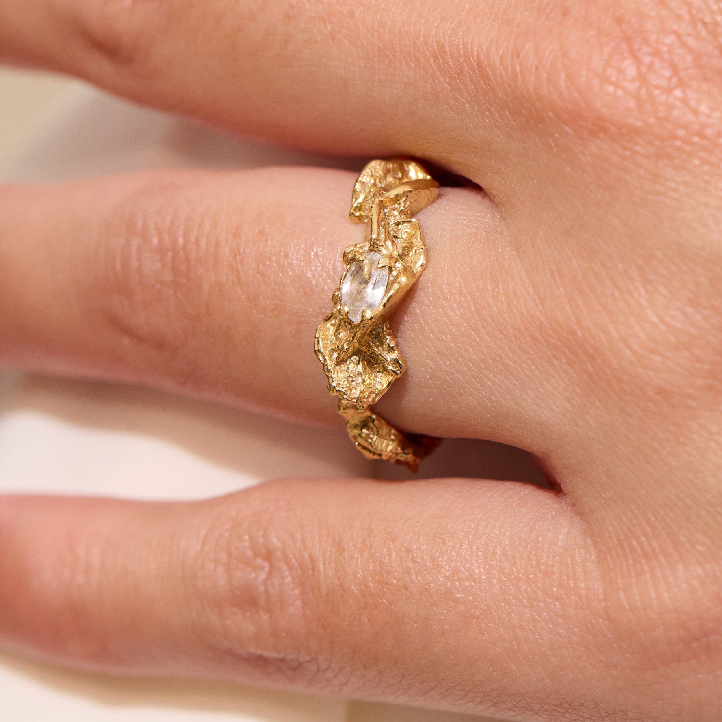 Flos Diamond Engagement Ring