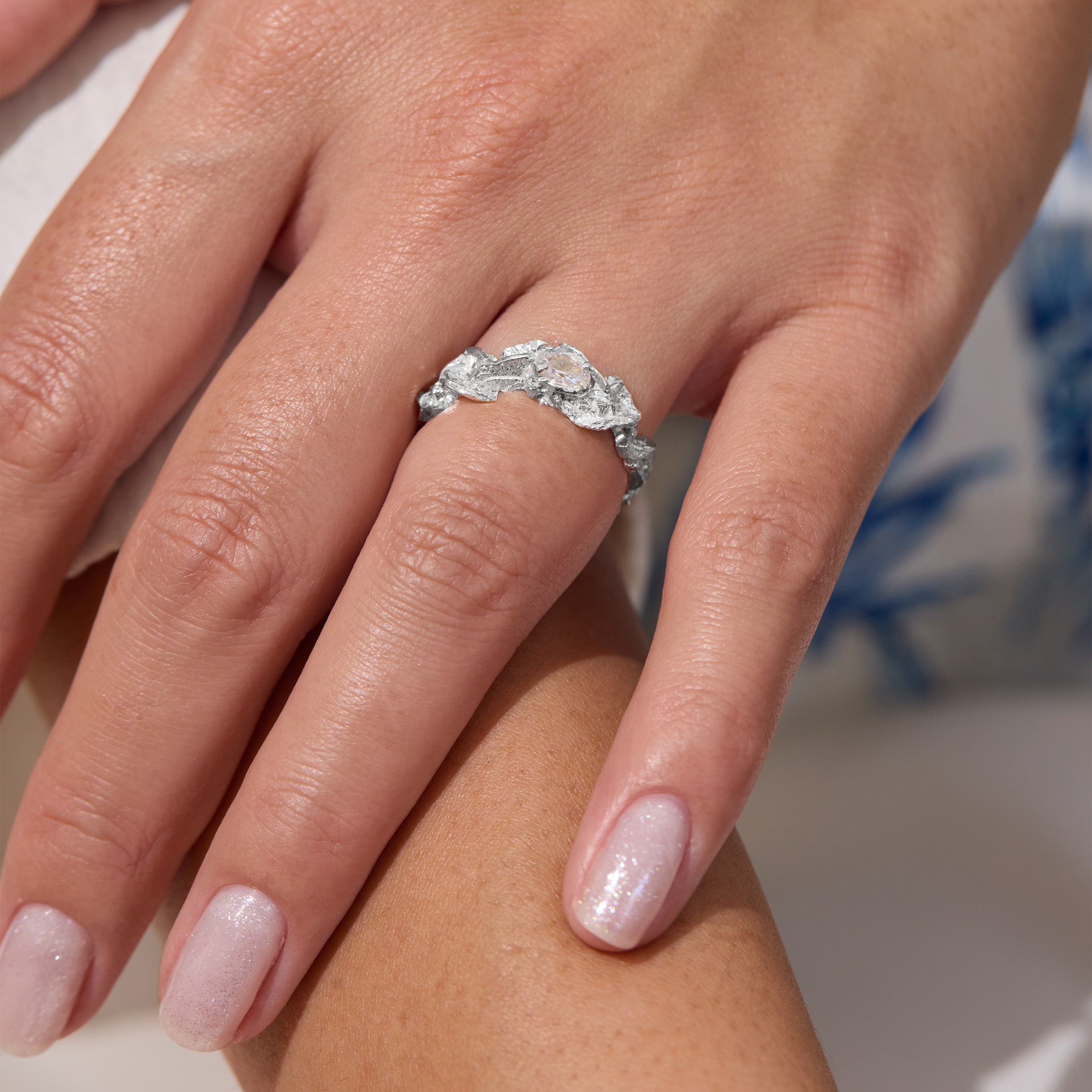 Flos Diamond Engagement Ring
