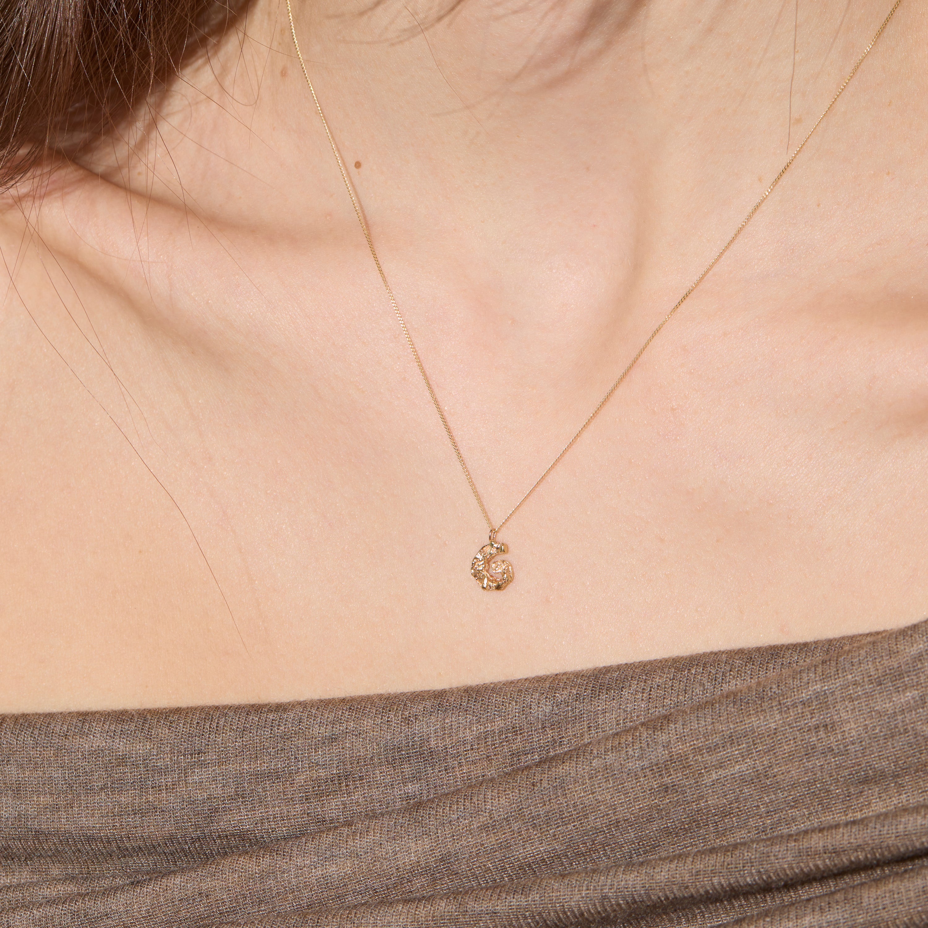 G Mini Alphabet Gold Necklace