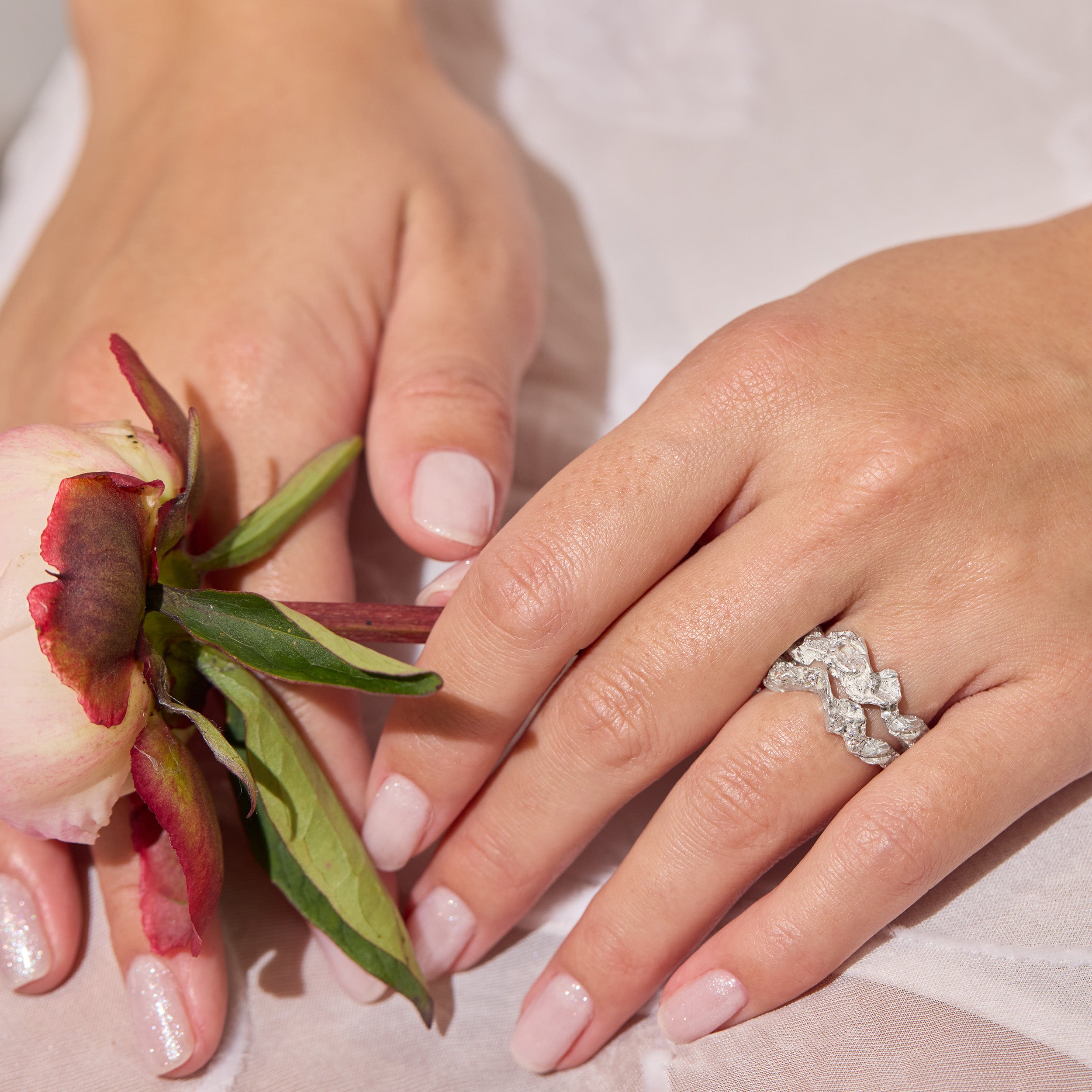 Flos Diamond Engagement Ring