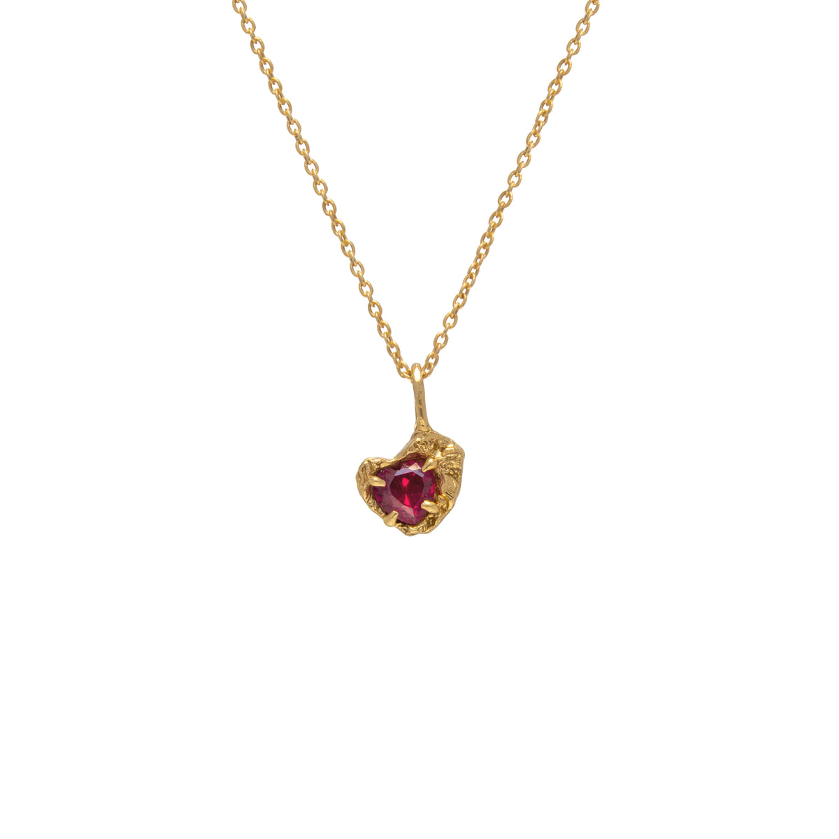 Heart Ruby Pendant