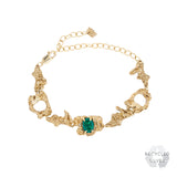 Hira Emerald Recycled Silver Bracelet