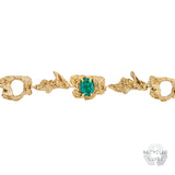 Hira Emerald Recycled Silver Bracelet