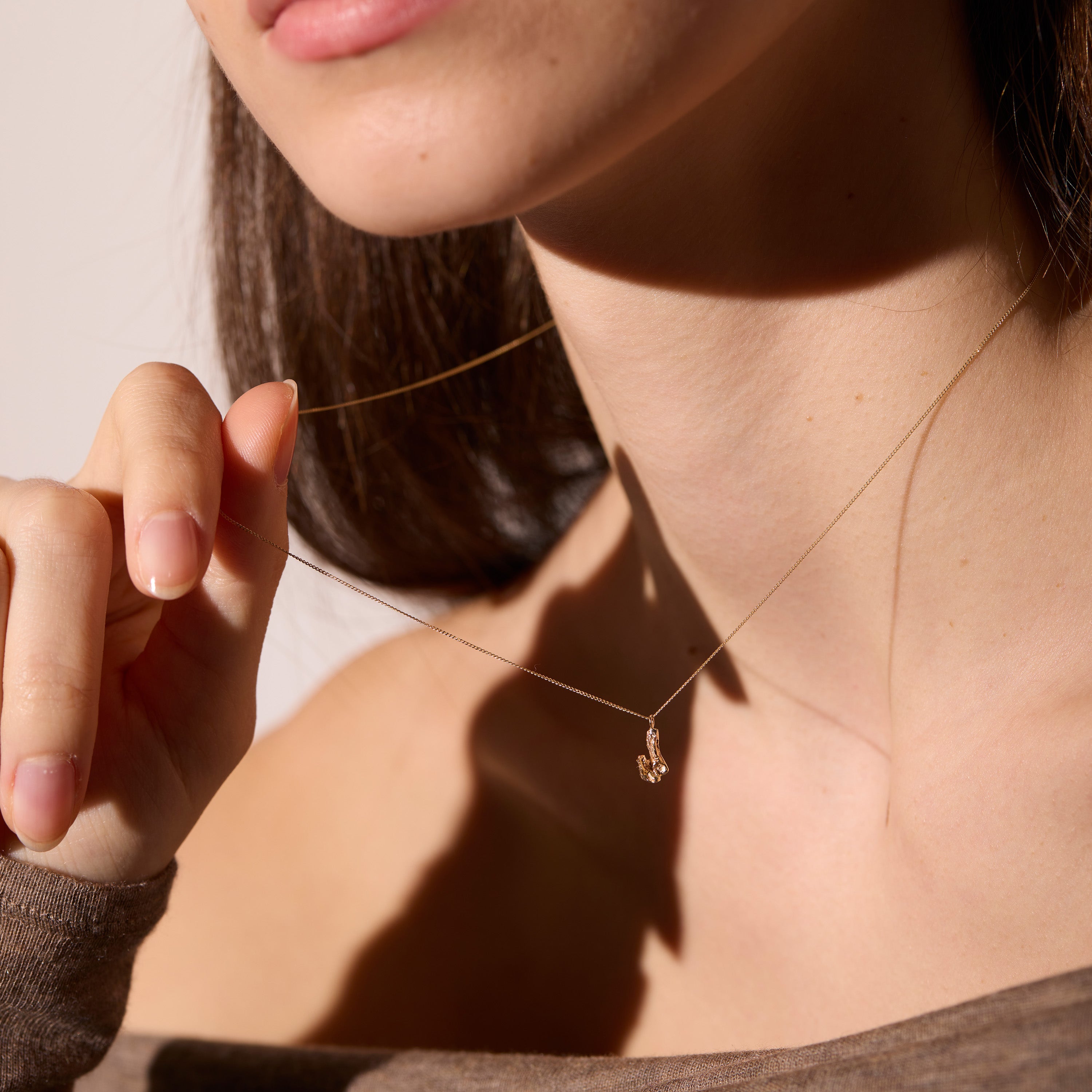 J Mini Alphabet Gold Necklace